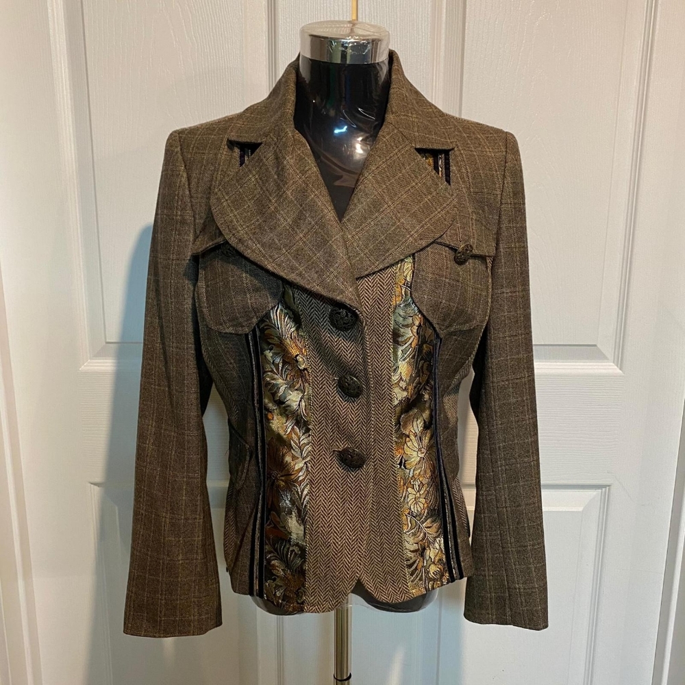 Alberto Makali Wool Blend Vintage Jacket Size Large